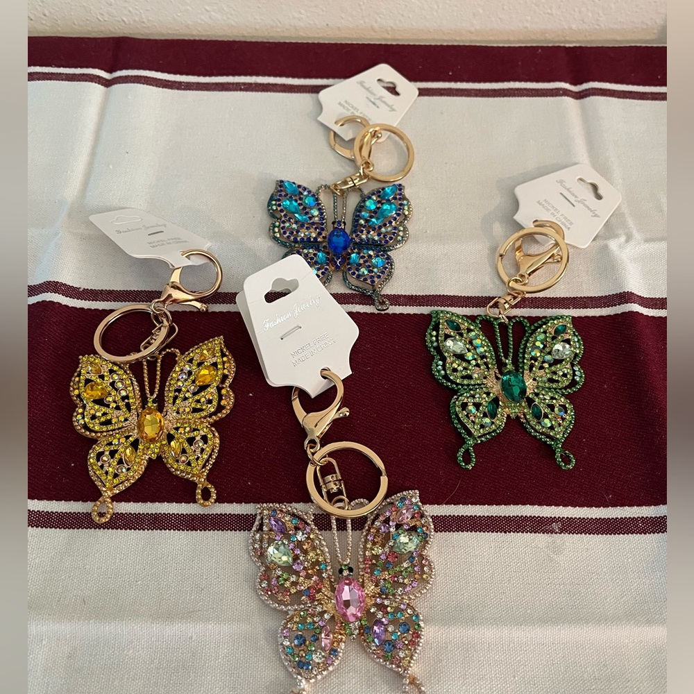 Colorful Butterfly Bag Clip/ Keychain